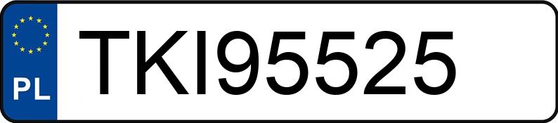 Numer rejestracyjny TKI 95525 posiada CITROEN C3 - TKI95525