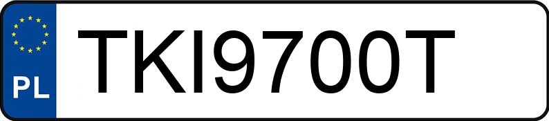 Numer rejestracyjny TKI 9700T posiada FSO Polonez Truck 2.3t 1.5 - TKI9700T