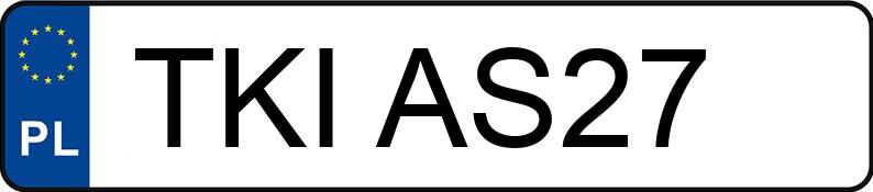 Numer rejestracyjny TKI AS27 posiada SKODA OCTAVIA SLX 1.9 TDI - TKIAS27 Numer rejestracyjny TKI AS27 posiada SKODA OCTAVIA SLX 1.9 TDI - TKIAS27