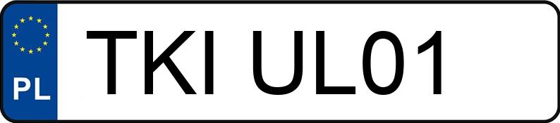 Numer rejestracyjny TKI UL01 posiada OPEL ASTRA 1.4 KAT - TKIUL01