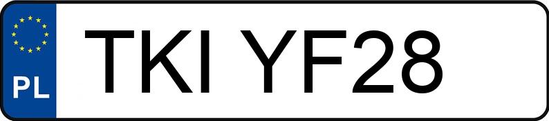 Numer rejestracyjny TKI YF28 posiada MITSUBISHI CARISMA 1.8 - TKIYF28