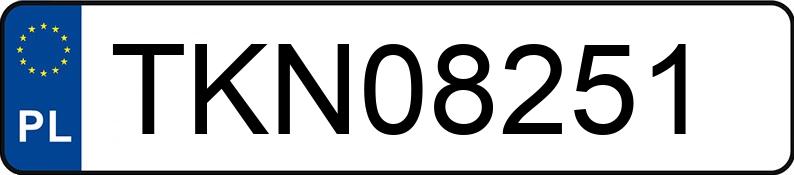 Numer rejestracyjny TKN 08251 posiada VOLKSWAGEN UP! - TKN08251