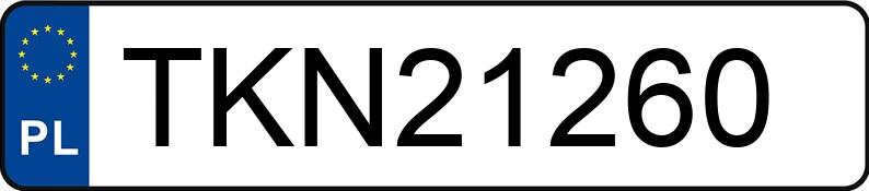 Numer rejestracyjny TKN 21260 posiada AUDI A4 - TKN21260