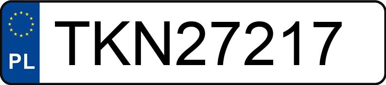 Numer rejestracyjny TKN 27217 posiada VOLKSWAGEN GOLF - TKN27217