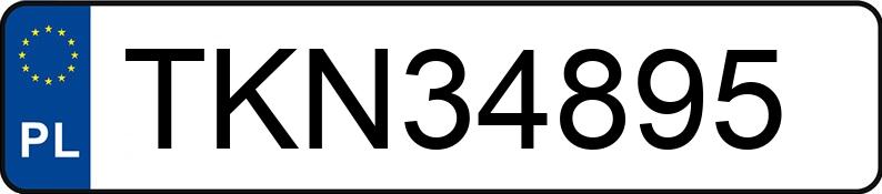 Numer rejestracyjny TKN 34895 posiada VOLKSWAGEN GOLF - TKN34895