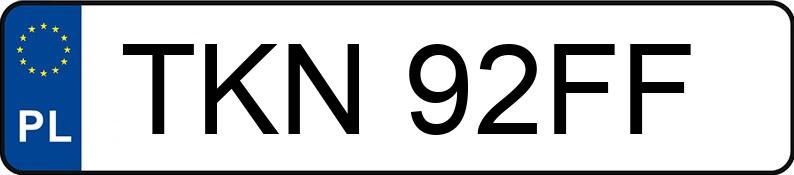 Numer rejestracyjny TKN 92FF posiada OPEL VECTRA - TKN92FF