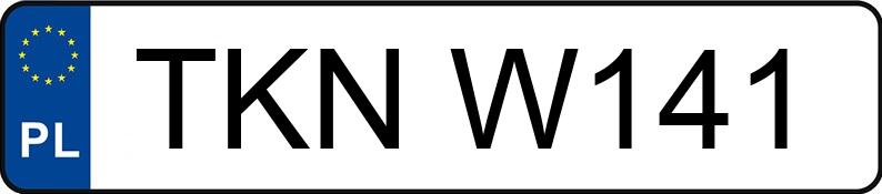 Numer rejestracyjny TKN W141 posiada AUDI 100 1.8 44 CC - TKNW141