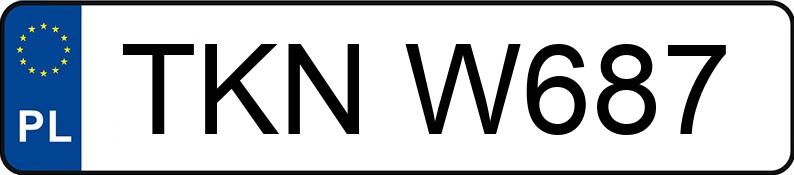 Numer rejestracyjny TKN W687 posiada FIAT PANDA - TKNW687