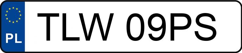 Numer rejestracyjny TLW 09PS posiada PORSCHE CAYMAN - TLW09PS