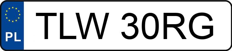 Numer rejestracyjny TLW 30RG posiada AUDI Q5 - TLW30RG Numer rejestracyjny TLW 30RG posiada AUDI Q5 - TLW30RG