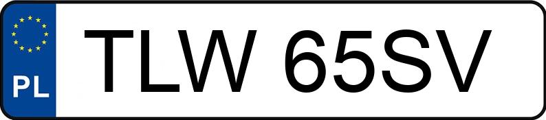 Registreringsnumret TLW 65SV har KIA Sportage 1.7 CRDi MR`14 E5 S - TLW65SV
