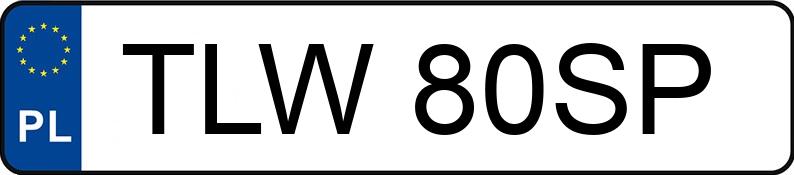 Die Registrierungsnummer TLW 80SP hat AUDI A4 Avant 2.0 TDi DPF MR`12 E5 B8 A4 Avant 2.0 TDi DPF MR`12 E5 B8 - TLW80SP