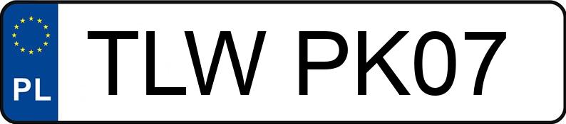 Numer rejestracyjny TLW PK07 posiada SKODA SUPERB - TLWPK07 Numer rejestracyjny TLW PK07 posiada SKODA SUPERB - TLWPK07