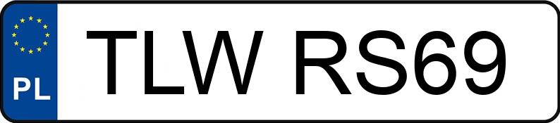 Numer rejestracyjny TLW RS69 posiada BMW 323i Kat. E36 323i Kat. E36 - TLWRS69