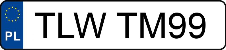 Numer rejestracyjny TLW TM99 posiada MERCEDES-BENZ S 560 Kat. 126 - TLWTM99
