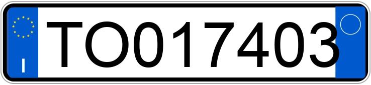 Numer rejestracyjny TO017403 posiada  