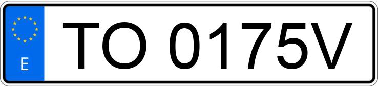 O número de registro TO0175V tem RENAULT EXPRESS