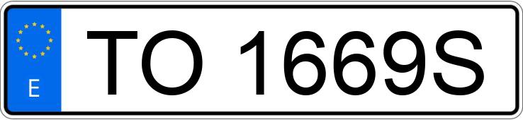 Numer rejestracyjny TO1669S posiada FIAT TIPO