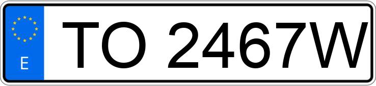 Numer rejestracyjny TO2467W posiada CITROEN ZX