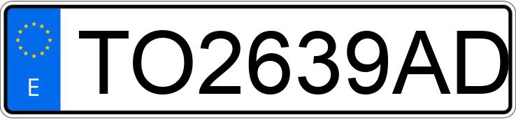 Die Registrierungsnummer TO2639AD hat BMW SERIE 3