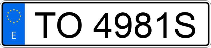 Numer rejestracyjny TO4981S posiada VOLKSWAGEN GOLF Numer rejestracyjny TO4981S posiada VOLKSWAGEN GOLF