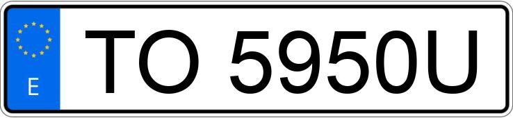 Numer rejestracyjny TO5950U posiada PEUGEOT 405