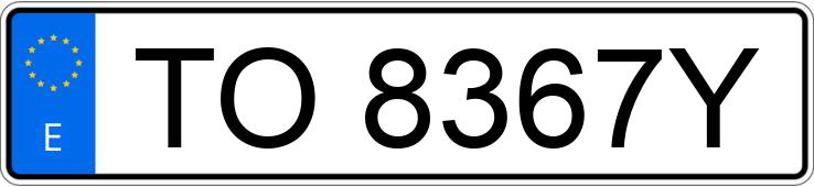 Numer rejestracyjny TO8367Y posiada MERCEDES VITO