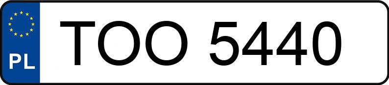 Numer rejestracyjny TOO 5440 posiada FORD-NIEMCY 23G - TOO5440