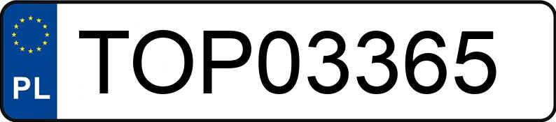 Numer rejestracyjny TOP 03365 posiada MITSUBISHI Lancer 2.0 DI-D MR`08 E4 - TOP03365