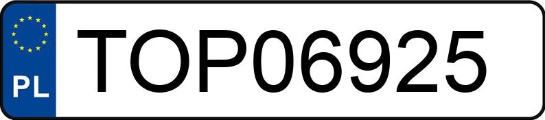 Numer rejestracyjny TOP 06925 posiada PEUGEOT 206 1.4 MR`98 XR Presence - TOP06925