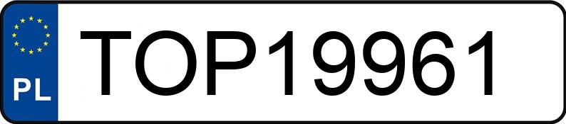 Numer rejestracyjny TOP 19961 posiada BMW 316D - TOP19961