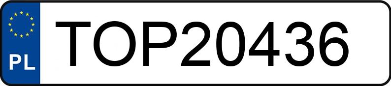 Numer rejestracyjny TOP 20436 posiada NISSAN MICRA - TOP20436