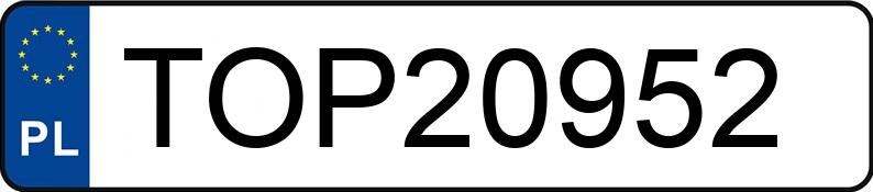 Numer rejestracyjny TOP 20952 posiada AUDI A3 1.4 TFSI MR`06 E4 8P Ambiente - TOP20952