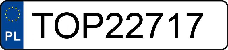 Numer rejestracyjny TOP 22717 posiada VOLKSWAGEN Polo IV 1.4 MR`05 E4 Comfortline - TOP22717