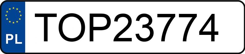 Numer rejestracyjny TOP 23774 posiada PEUGEOT 206 1.4 HDI MR`02 E3 Husky - TOP23774