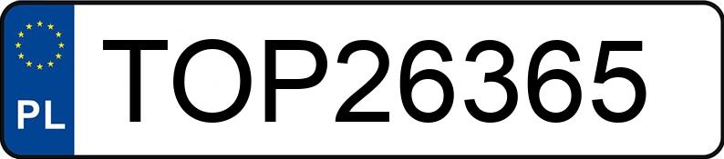 Numer rejestracyjny TOP 26365 posiada BMW 320 Diesel Kat. MR`98 E46 320 Diesel Kat. MR`98 E46 - TOP26365