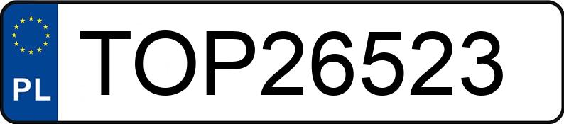 Numer rejestracyjny TOP 26523 posiada BMW 523i MR`03 E4 E60 523i MR`03 E4 E60 - TOP26523