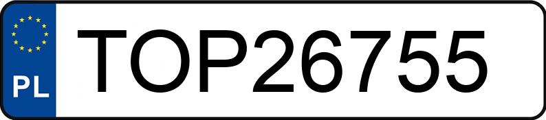 Numer rejestracyjny TOP 26755 posiada KIA RIO - TOP26755