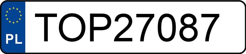 Numer rejestracyjny TOP 27087 posiada BMW 520 Diesel Kat. MR`01 E39 520 Diesel Kat. MR`01 E39 - TOP27087