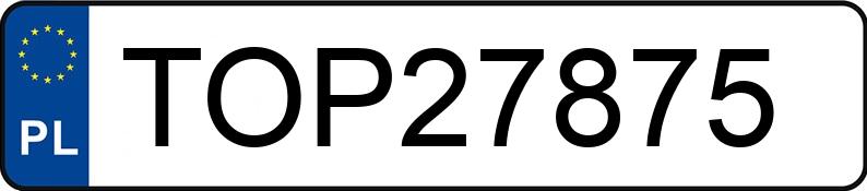 Numer rejestracyjny TOP 27875 posiada MERCEDES-BENZ E 200 CDI MR`13 E5 212 E 200 CDI MR`13 E5 212 - TOP27875