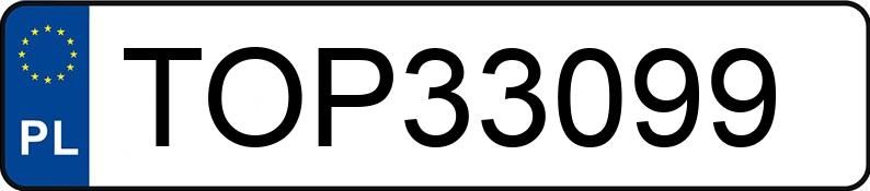 Numer rejestracyjny TOP 33099 posiada AUDI A7 - TOP33099