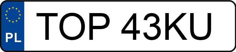 Numer rejestracyjny TOP 43KU posiada FIAT Punto II 1.2 Kat. Dynamic - TOP43KU
