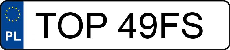 Numer rejestracyjny TOP 49FS posiada OPEL - TOP49FS Numer rejestracyjny TOP 49FS posiada OPEL - TOP49FS