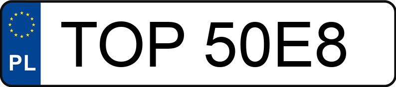 Numer rejestracyjny TOP 50E8 posiada YAMAHA Sportowe do 600 ccm R 125 - TOP50E8