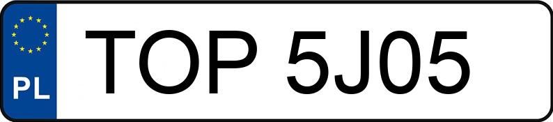 Numer rejestracyjny TOP5J05 posiada MERCEDES-BENZ 518 Sprinter CDI E4 5.0t 518 Sprinter CDI E4 5.0t