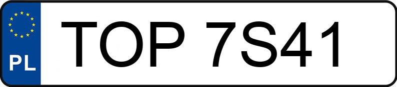 Numer rejestracyjny TOP 7S41 posiada OPEL Zafira 1.8 MR`99 E3 Zafira 1.8 MR`99 E3 - TOP7S41