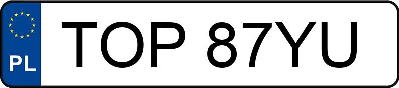 Numer rejestracyjny TOP 87YU posiada SEAT IBIZA - TOP87YU