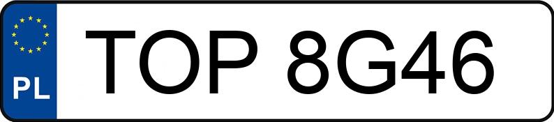 Il numero di registrazione TOP 8G46 ha BMW 523i Kat. MR`95 E39 523i Kat. MR`95 E39 - TOP8G46