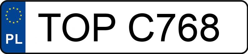 Die Registrierungsnummer TOP C768 hat FIAT 126 ELX Maluch SX - TOPC768