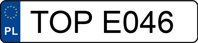 Numer rejestracyjny TOP E046 posiada OPEL KADETT - TOPE046 Numer rejestracyjny TOP E046 posiada OPEL KADETT - TOPE046